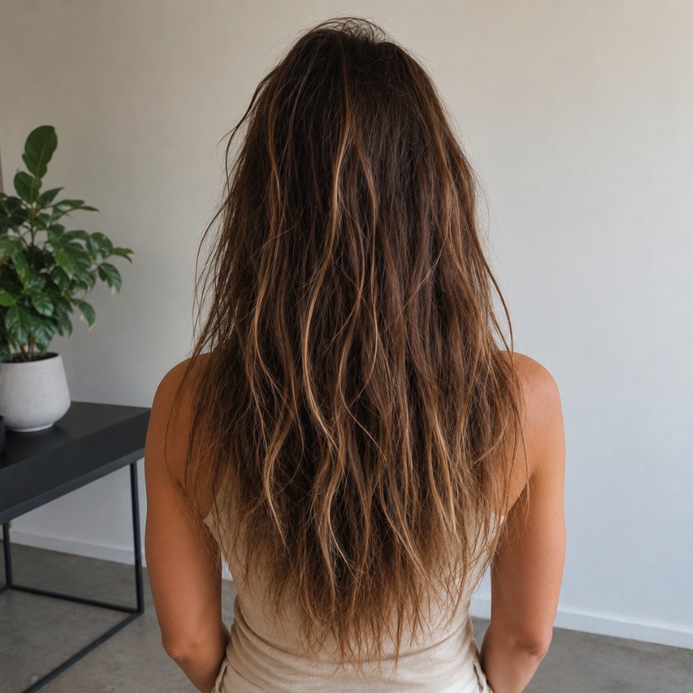 suche vlasy pred keratinom cocochoco