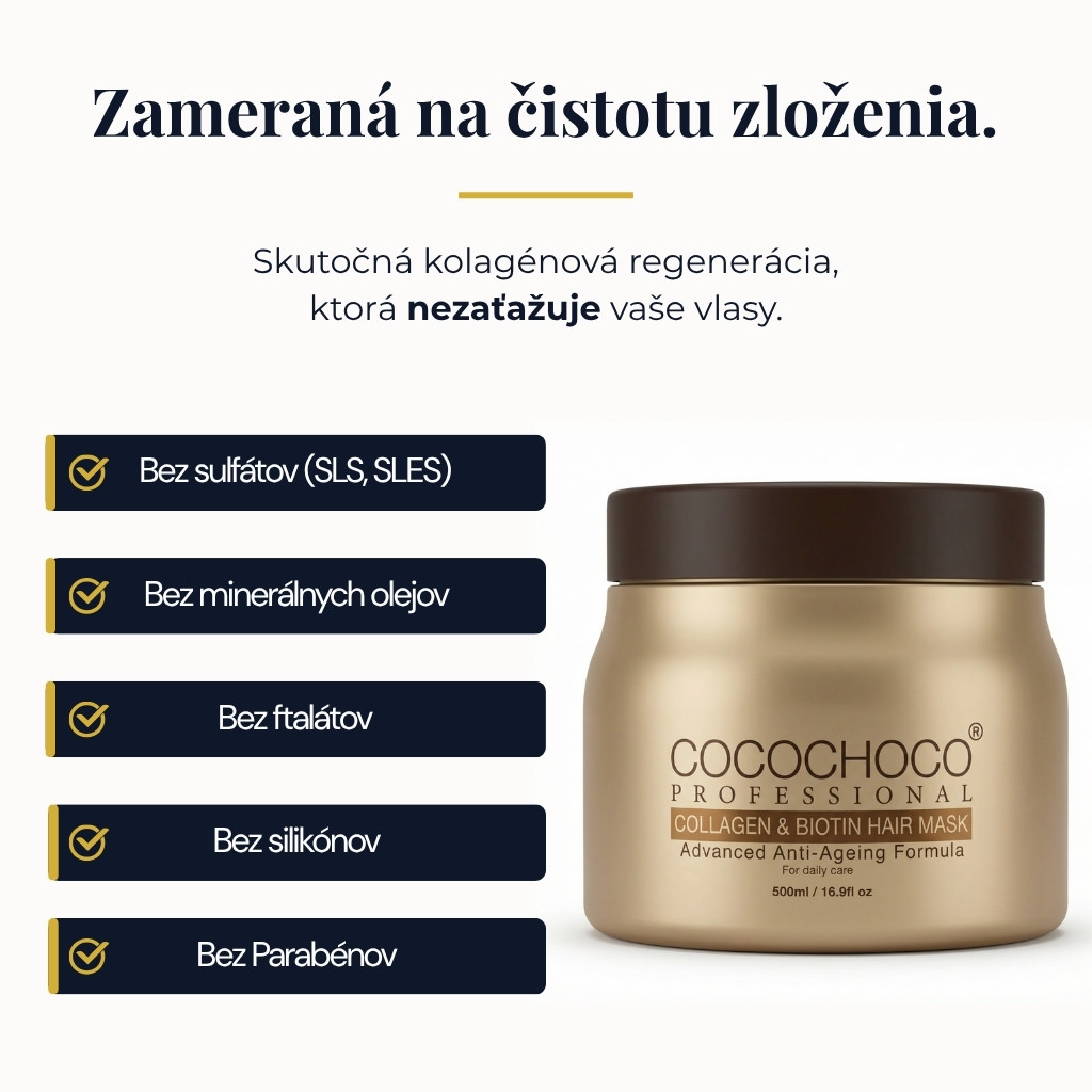 maska na suché vlasy s biotinom a kolagénom