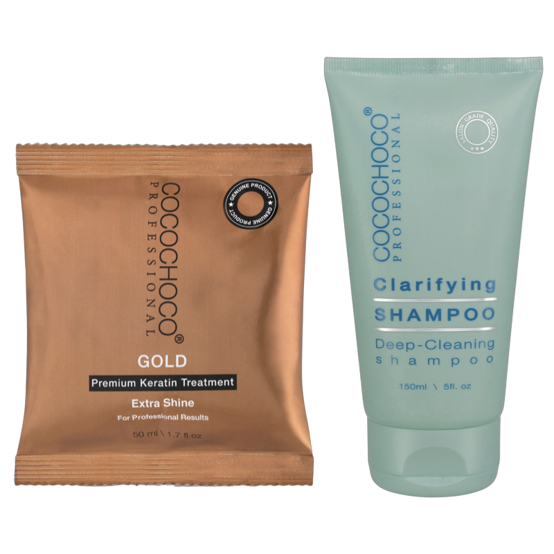 Brazílsky keratín Gold 50 ml + čistiaci šampón 150 ml | COCOCHOCO®