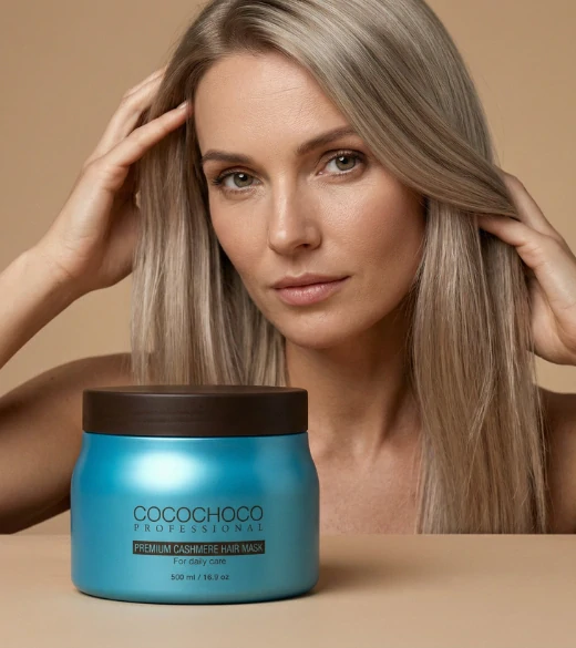 Vlasová maska s obsahom kašmíru pre Hĺbkovú regeneráciu 500 ml | COCOCHOCO®