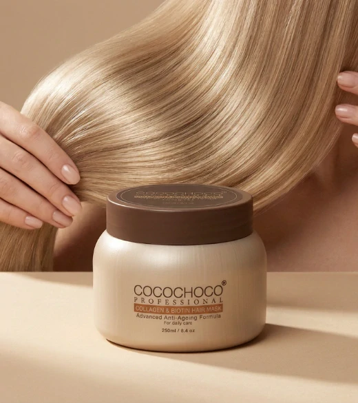 Kolagénová maska na suché vlasy s biotínom 250 ml | COCOCHOCO®