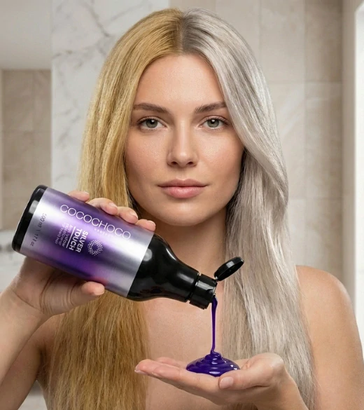 Sada Anti-Yellow bezsulfátový šampón & kondicionér Silver Touch 2x 500ml COCOCHOCO