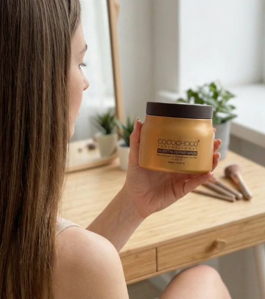 Keratínová vlasová maska pre hydratáciu a regeneráciu 500 ml | COCOCHOCO®