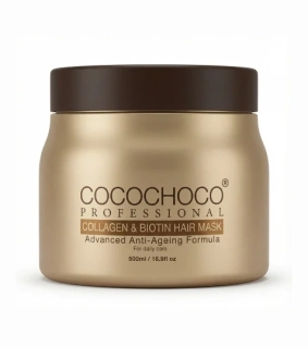 Kolagénová maska na suché vlasy s biotínom 500 ml | COCOCHOCO®