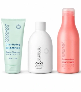 Plus sada minerálny keratín Onyx 250 ml + Čistiaci šampón 150 ml + Kondicionér bez sulfátov 400 ml