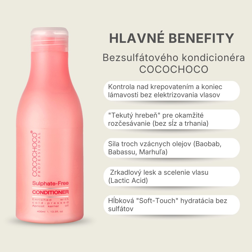 bezsulfatovy kondicioner pre hydraciu vlasov