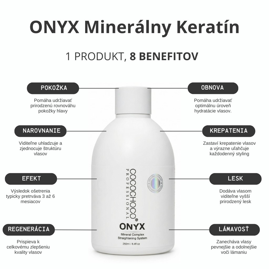 hlavné benefity minerálného keratínu onyx od cocochoco 