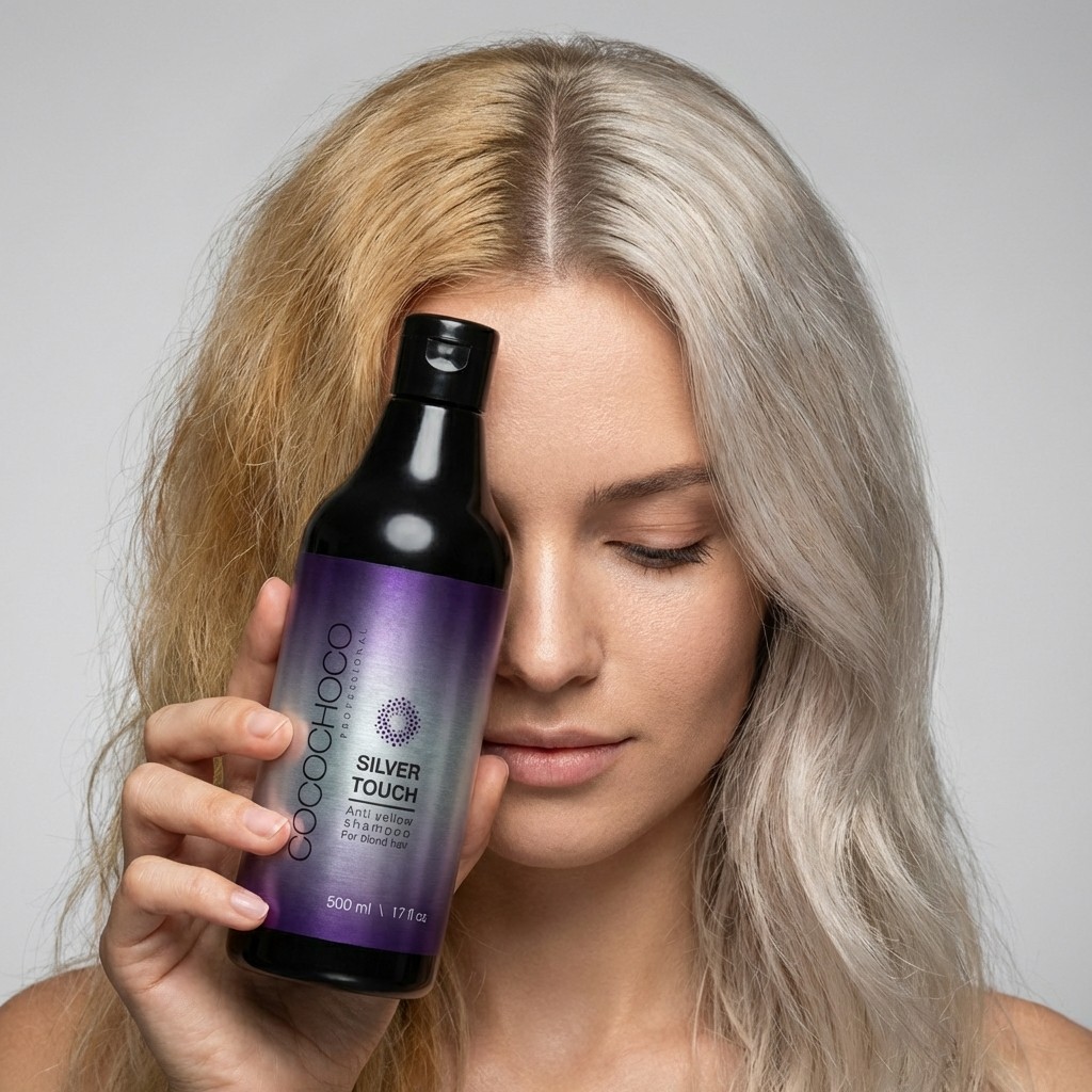 silver šampón určený na neutralizáciu nežiaducich žltých odtieňov
