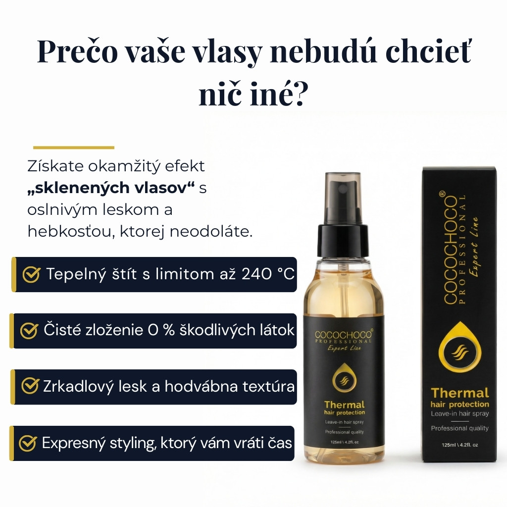 Tepelná ochrana na vlasy bez ťažkých silikónov a sulfátov
